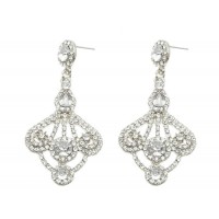 Gatsby Crystal Pave Baroque Bridal Earrings